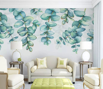 3D Green Leaf 2153 Wall Murals