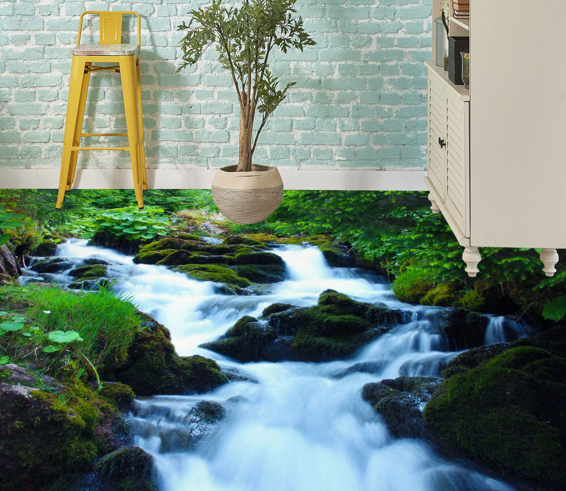 3D Rich White River 1037 Floor Mural  Wallpaper Murals Self-Adhesive Removable Print Epoxy