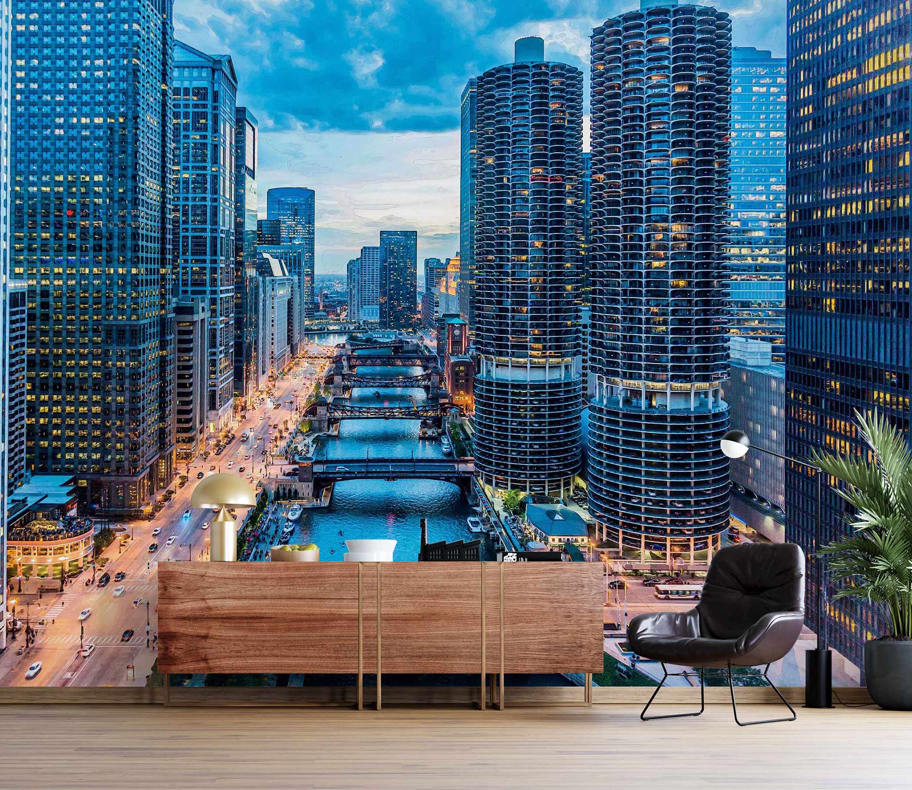 3D High-Rise Building 10865 Alius Herb Wall Mural Wall Murals