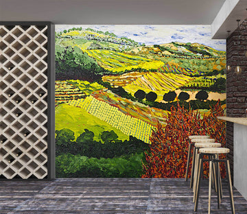 3D Red Bush 102 Allan P. Friedlander Wall Mural Wall Murals