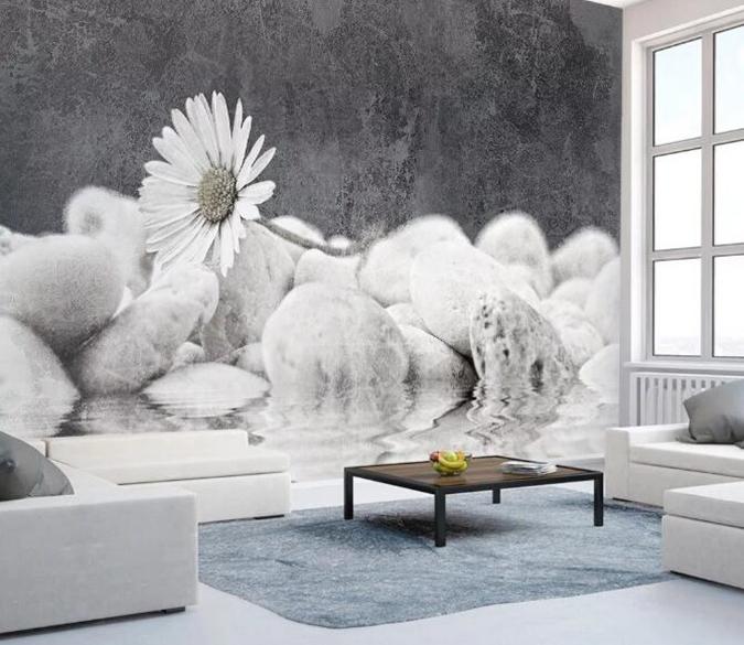3D White Daisy 121 Wall Murals Wallpaper AJ Wallpaper 2 