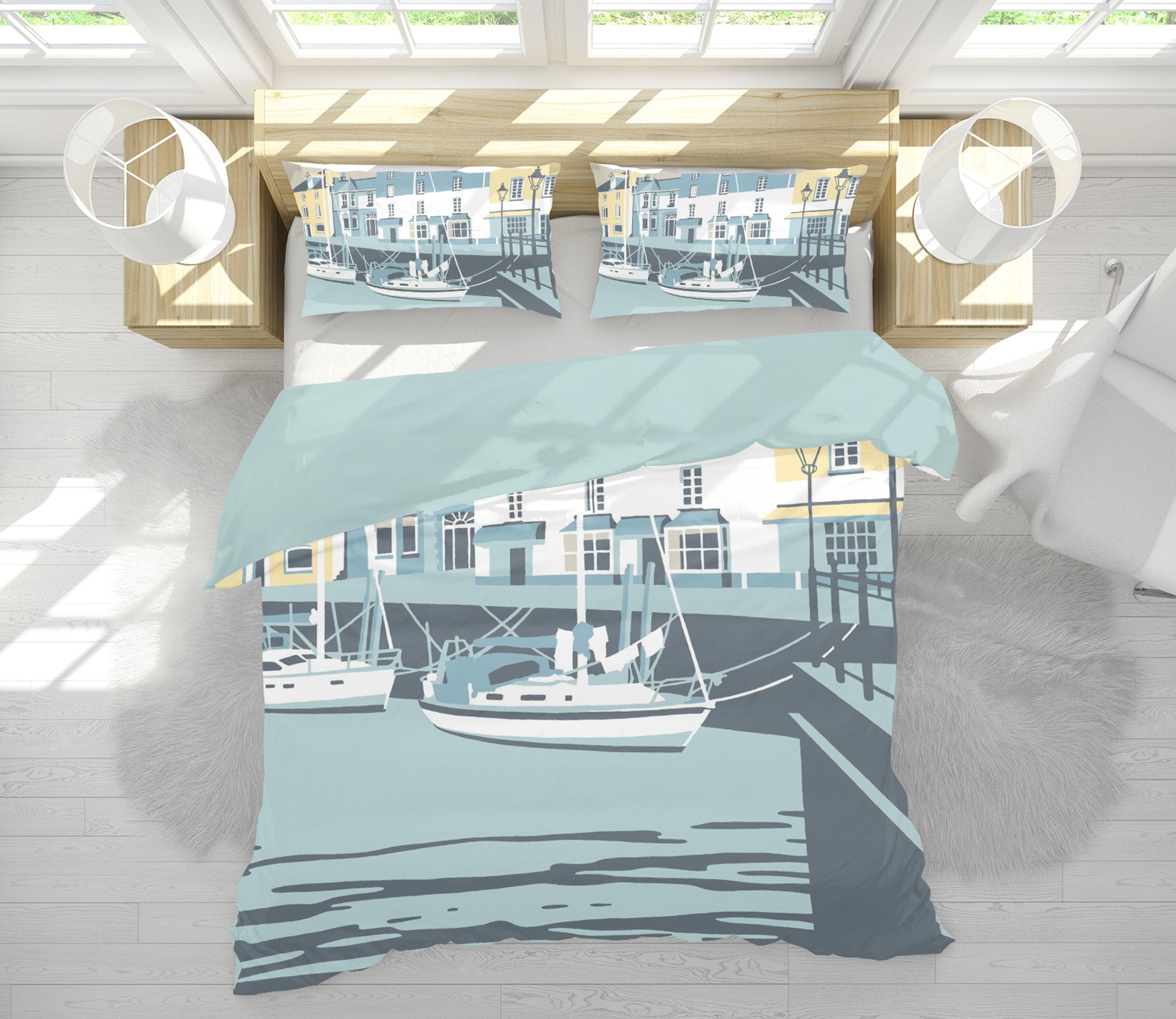 3D Padstow  2035 Steve Read Bedding Bed Pillowcases Quilt