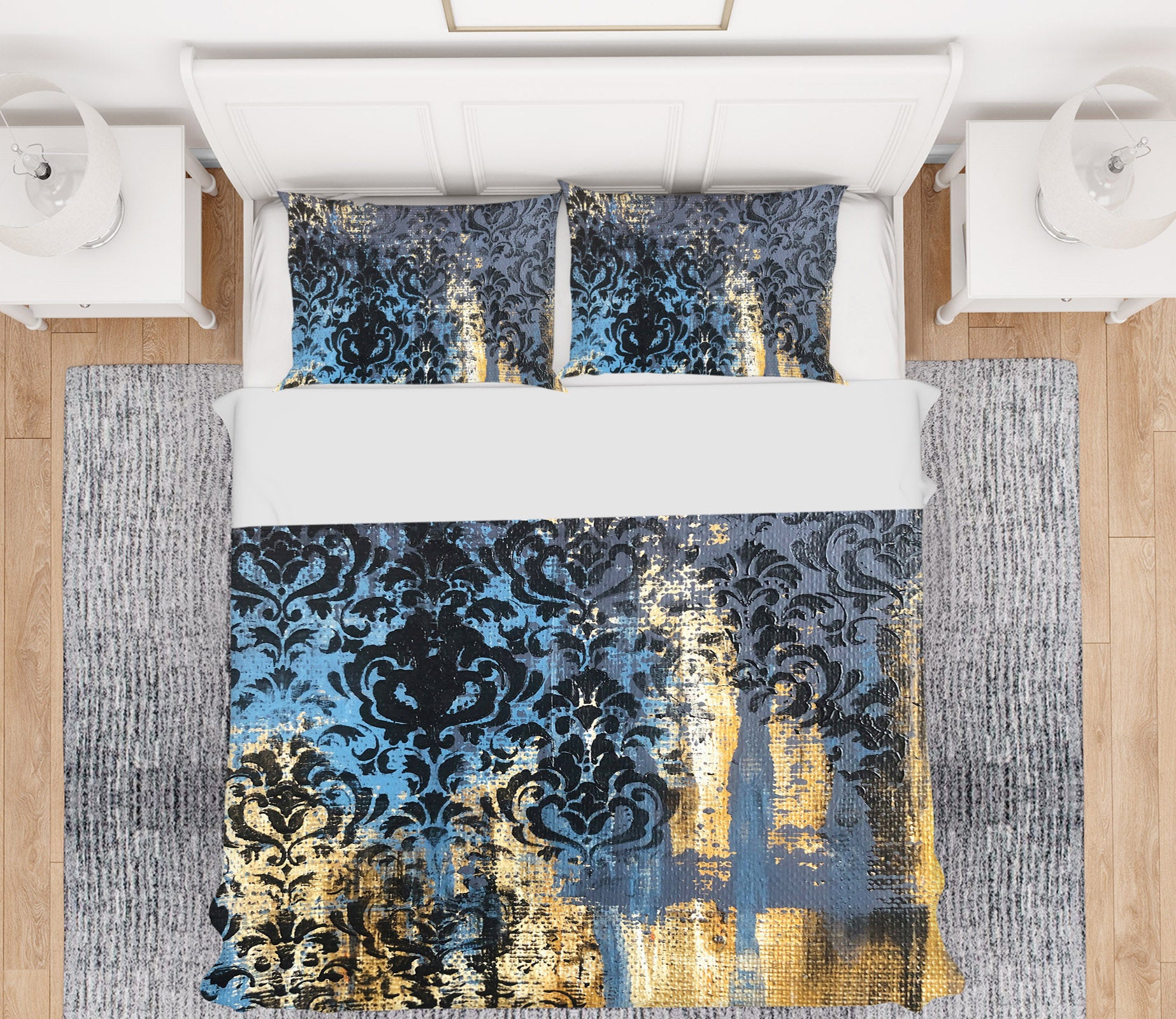 3D Blue Pattern Paint 528 Skromova Marina Bedding Bed Pillowcases Quilt