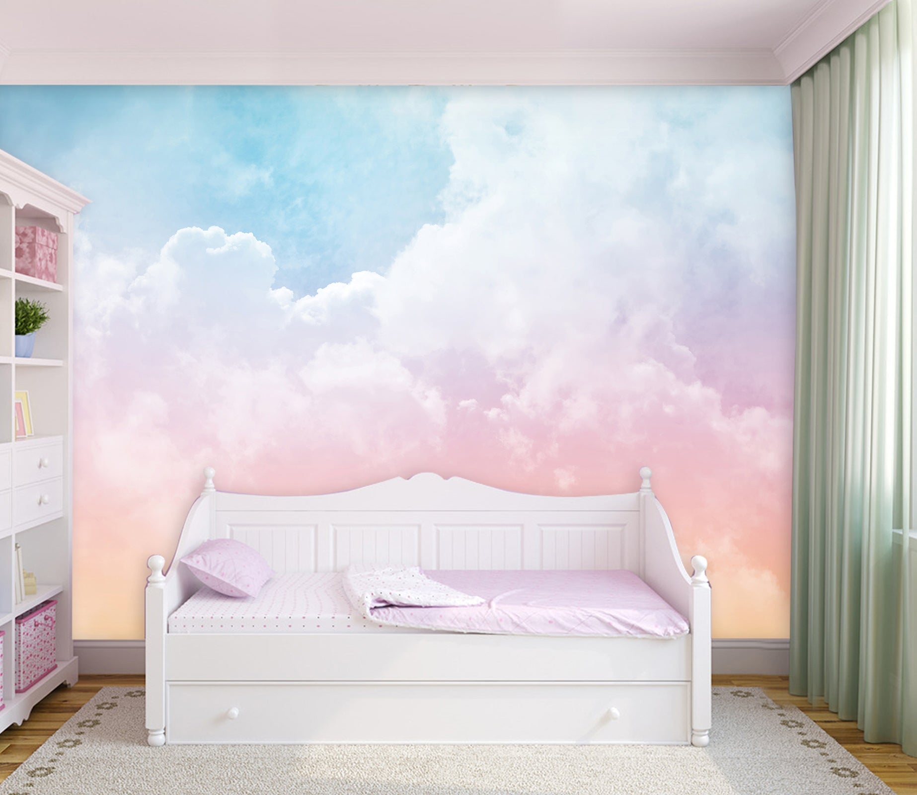 3D Pink Clouds 041 Wall Murals Wallpaper AJ Wallpaper 2 