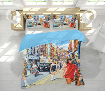 3D Carnaby Street 2013 Trevor Mitchell bedding Bed Pillowcases Quilt