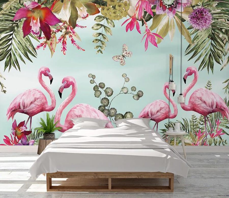 3D Two Pairs Of Flamingos 1006 Wall Murals
