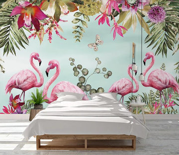 3D Two Pairs Of Flamingos 1006 Wall Murals