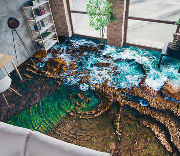 3D Chic Natural Sea 415 Floor Mural  Wallpaper Murals Rug & Mat Print Epoxy waterproof bath floor