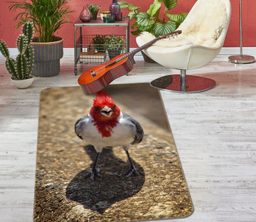 3D Red Feather 1136 Kathy Barefield Rug Non Slip Rug Mat