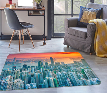 3D Tall Building 1102 Marco Carmassi Rug Non Slip Rug Mat