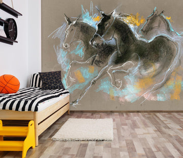 3D Running Horse 1413 Anne Farrall Doyle Wall Mural Wall Murals