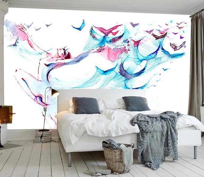 3D Abstract Bird 518 Wall Murals Wallpaper AJ Wallpaper 2 