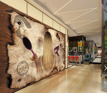 3D Yellow Hair WG176 Wall Murals