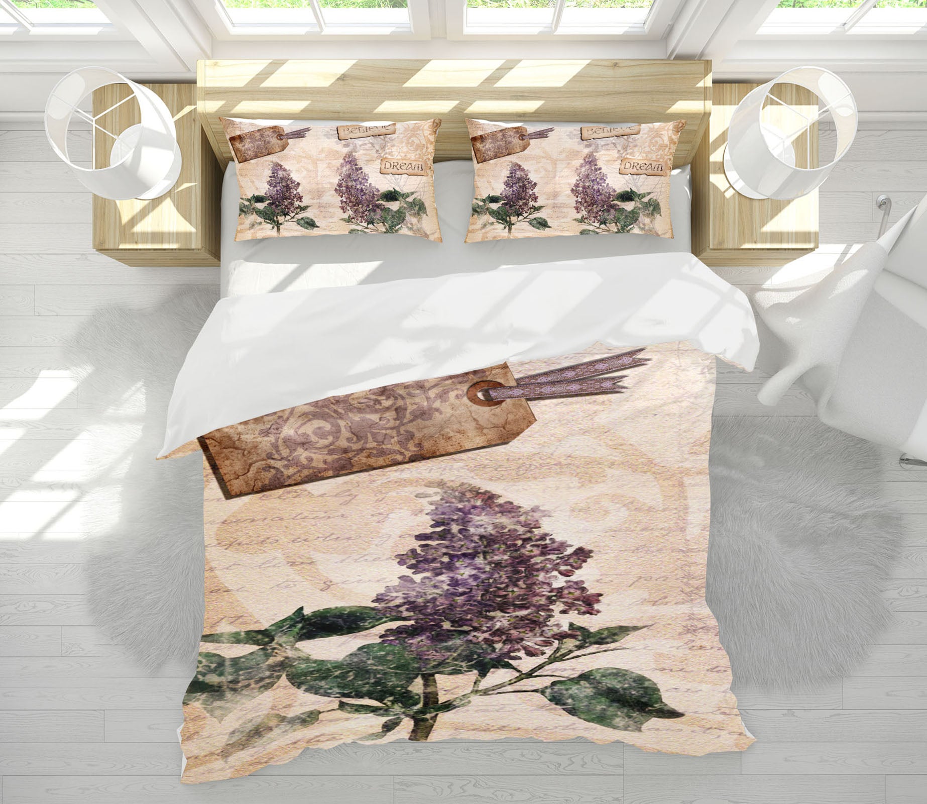 3D Purple Lavender 8849 Brigid Ashwood Bedding Bed Pillowcases Quilt Cover Duvet Cover
