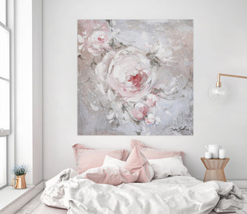 3D White Pink Rose 050 Debi Coules Wall Sticker