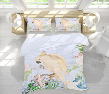 3D White Parrot 036 Uta Naumann Bedding Bed Pillowcases Quilt
