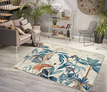 3D Palm Tree Map 1046 Andrea haase Rug Non Slip Rug Mat
