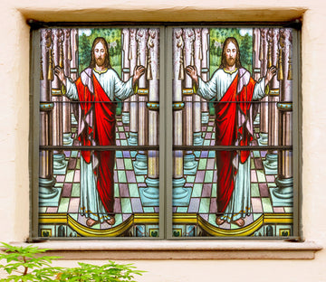 3D Religious Church 154 Window Film Print Sticker Cling Stained Glass UV Block