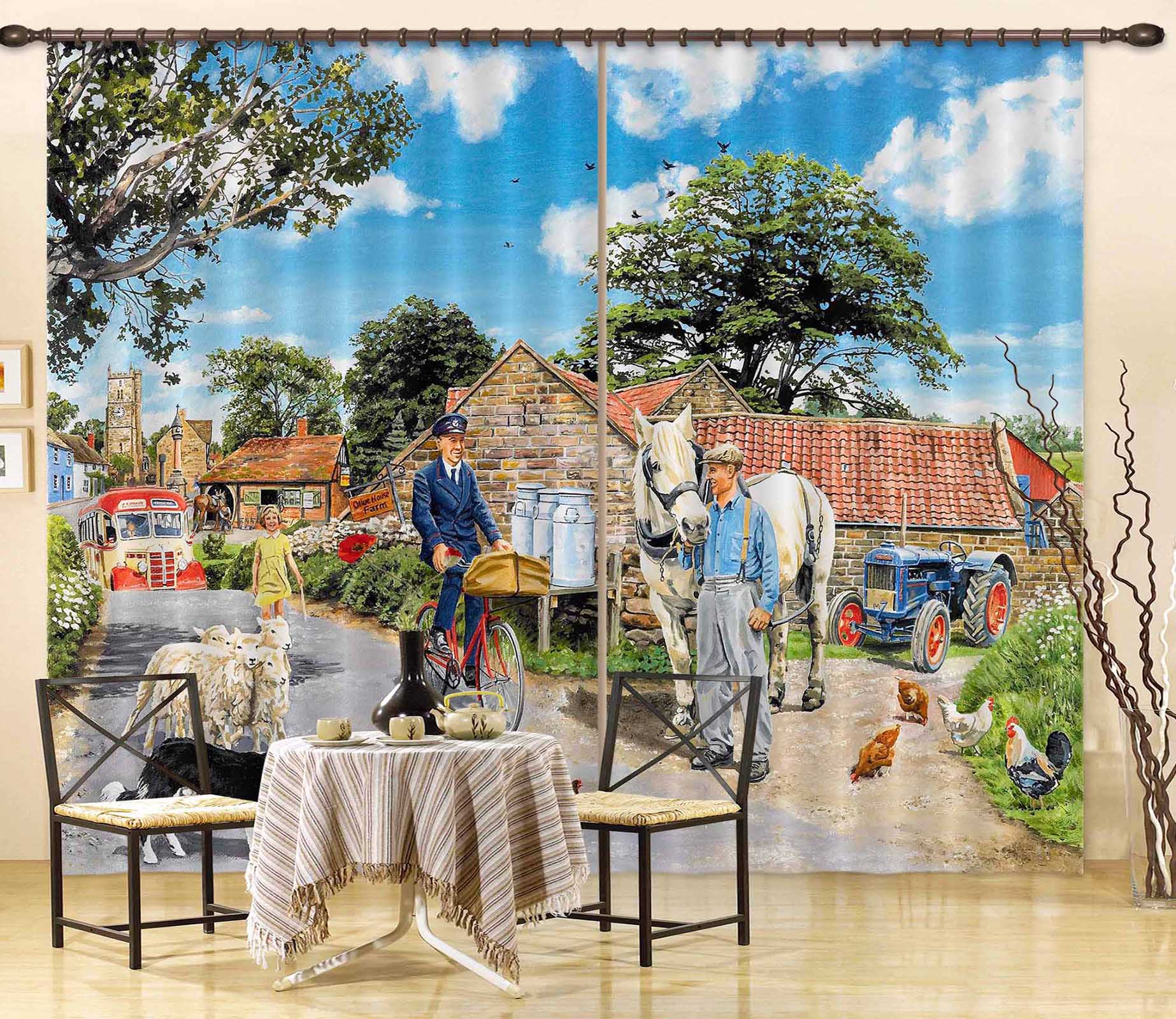 3D Post For The Farm 087 Trevor Mitchell Curtain Curtains Drapes