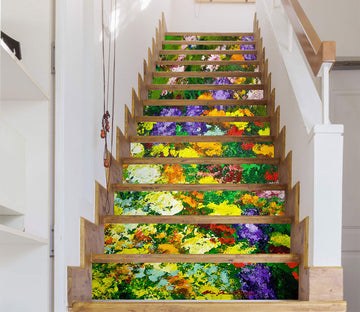 3D Colorful Flowers Field 9023 Allan P. Friedlander Stair Risers