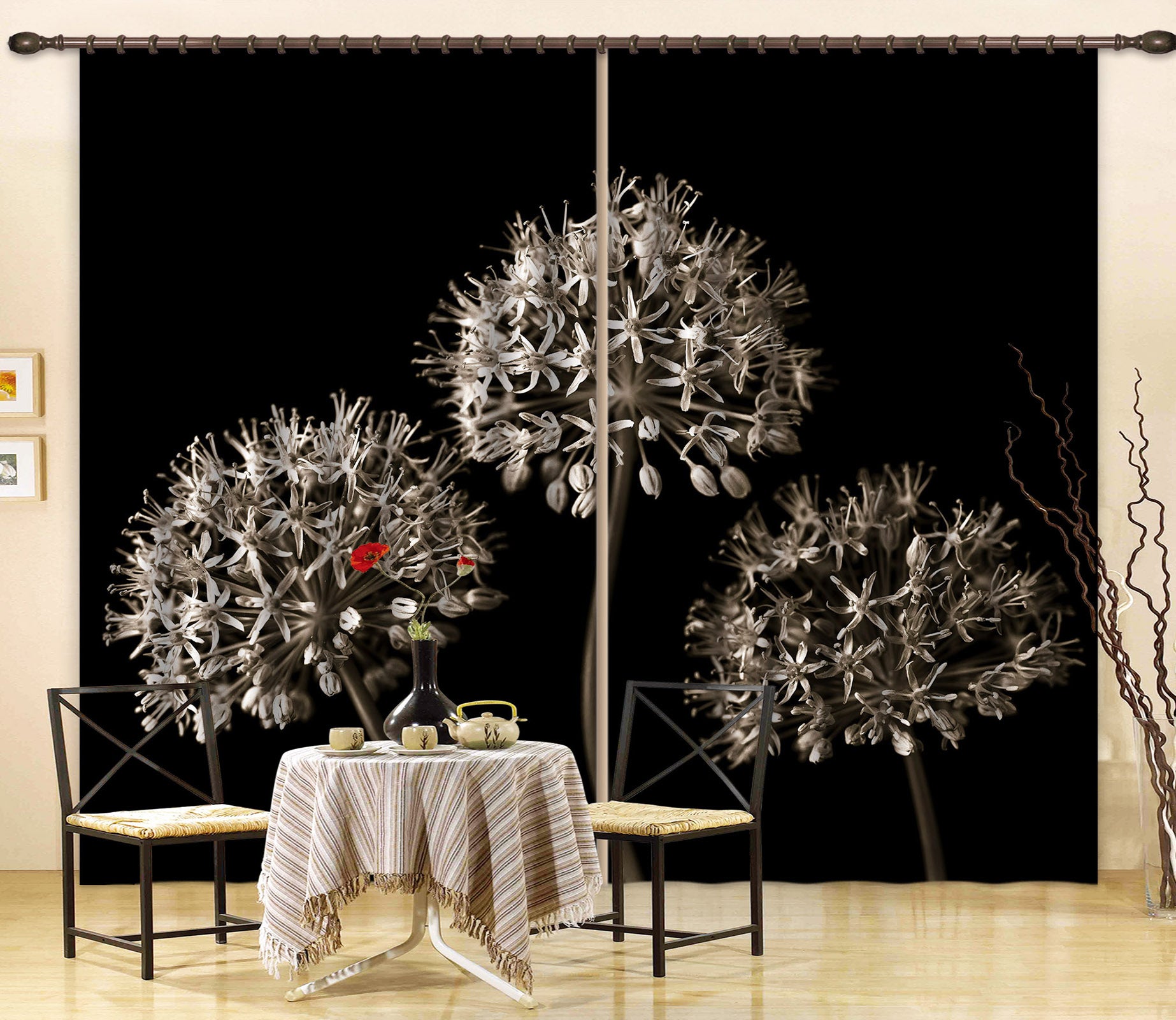 3D Dandelion 6303 Assaf Frank Curtain Curtains Drapes