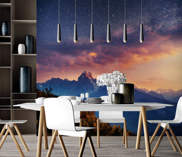 3D Mountains Clouds 57106 Wall Murals