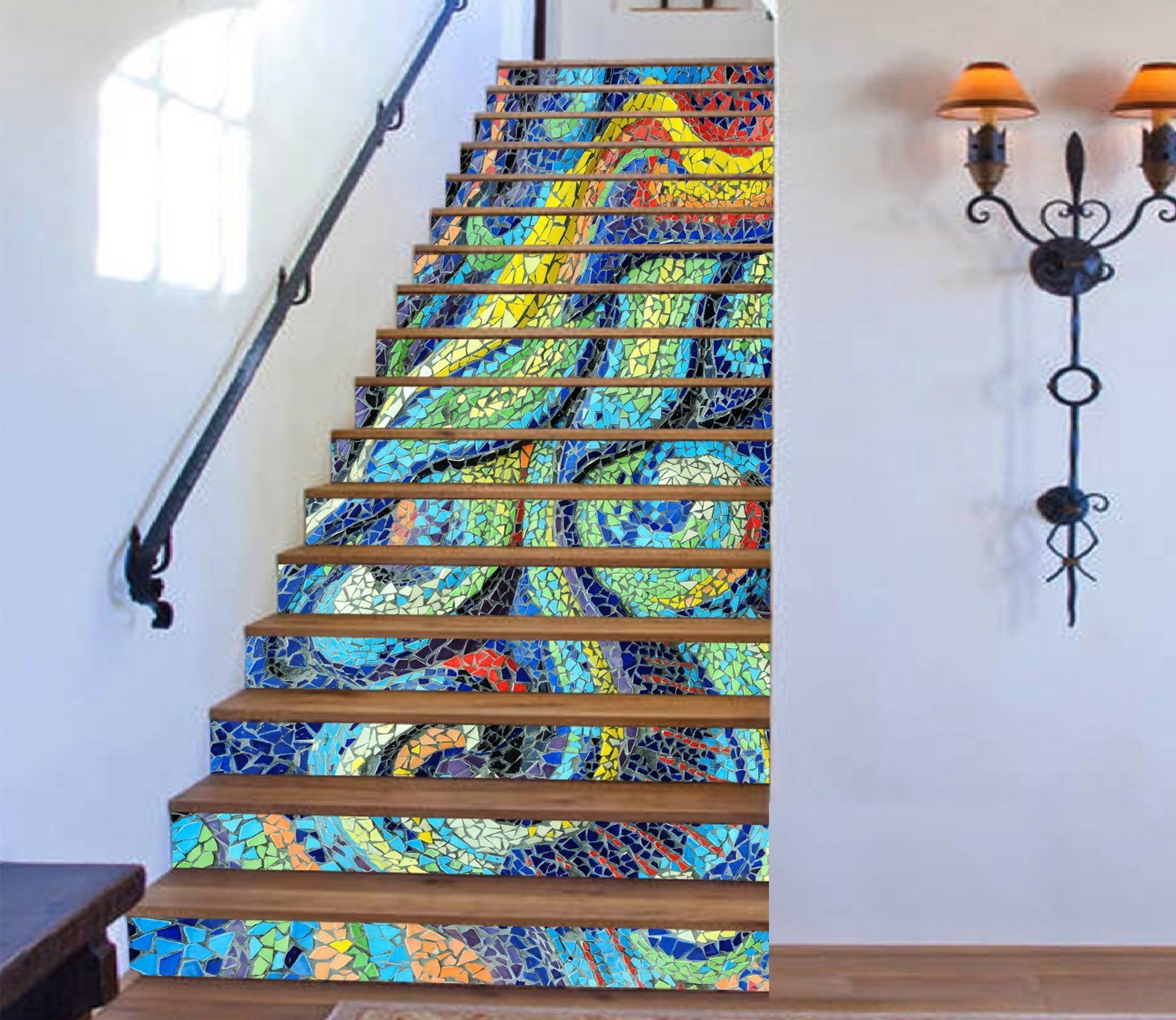 3D Gemstone 367 Stair Risers Wallpaper AJ Wallpaper 