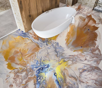 3D Golden Brown Texture 98194 Valerie Latrice Floor Mural  Wallpaper Murals Self-Adhesive Removable Print Epoxy