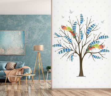 3D Colored Tree 055 Wall Murals