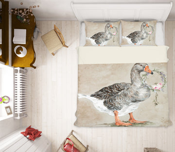3D Wreath Duck 2023 Debi Coules Bedding Bed Pillowcases Quilt