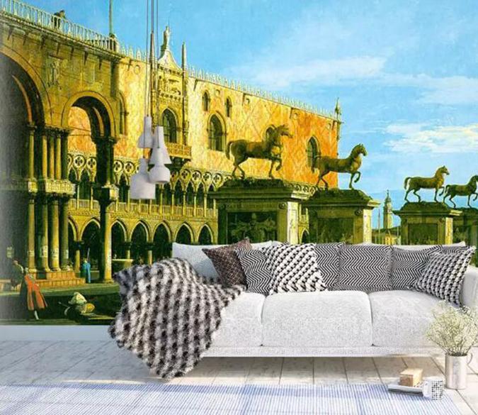 3D Sunset Castle 585 Wall Murals Wallpaper AJ Wallpaper 2 