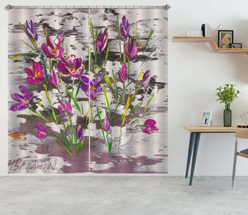 3D Purple Flower 2379 Skromova Marina Curtain Curtains Drapes