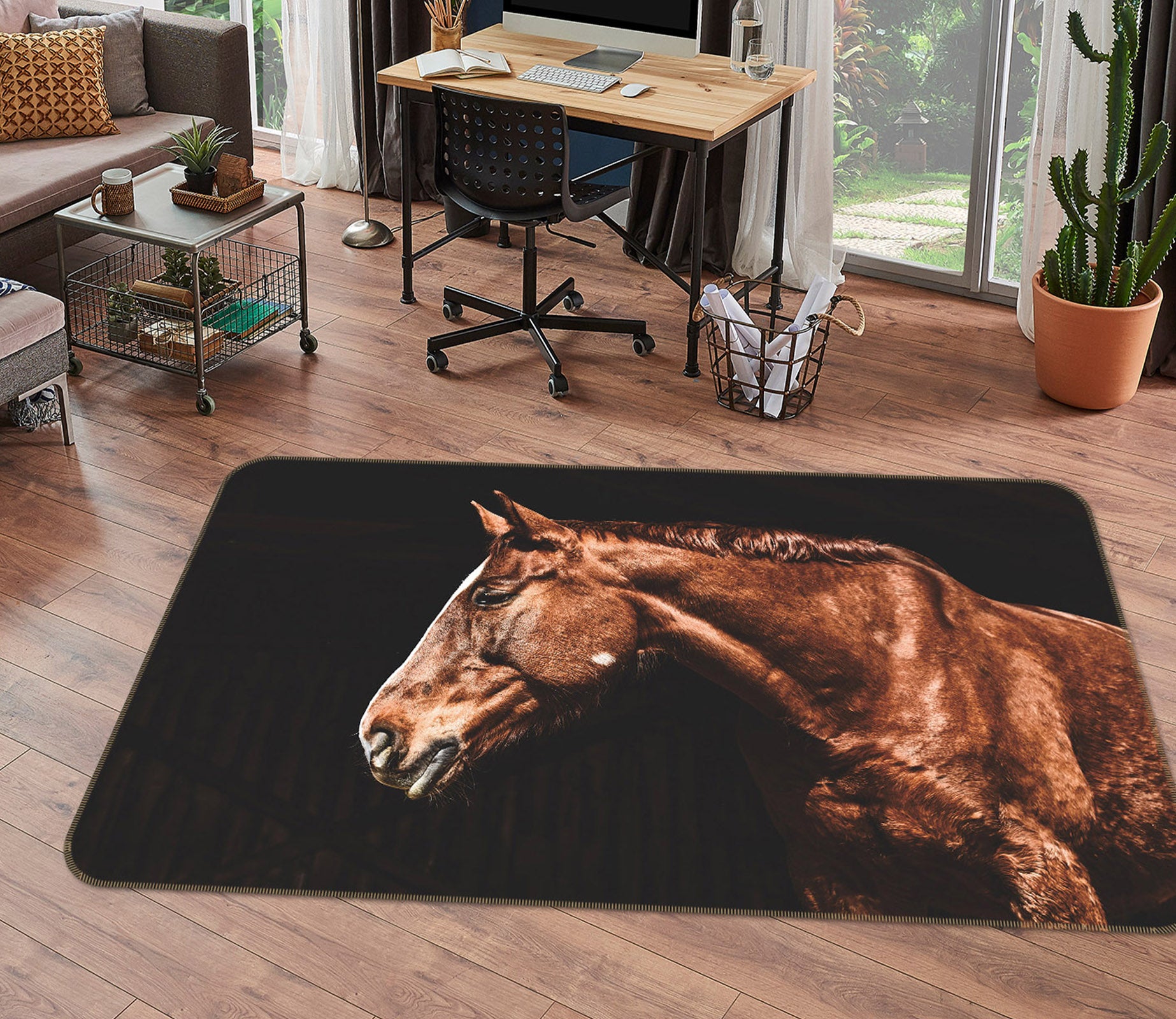 3D Horse Body 094 Animal Non Slip Rug Mat