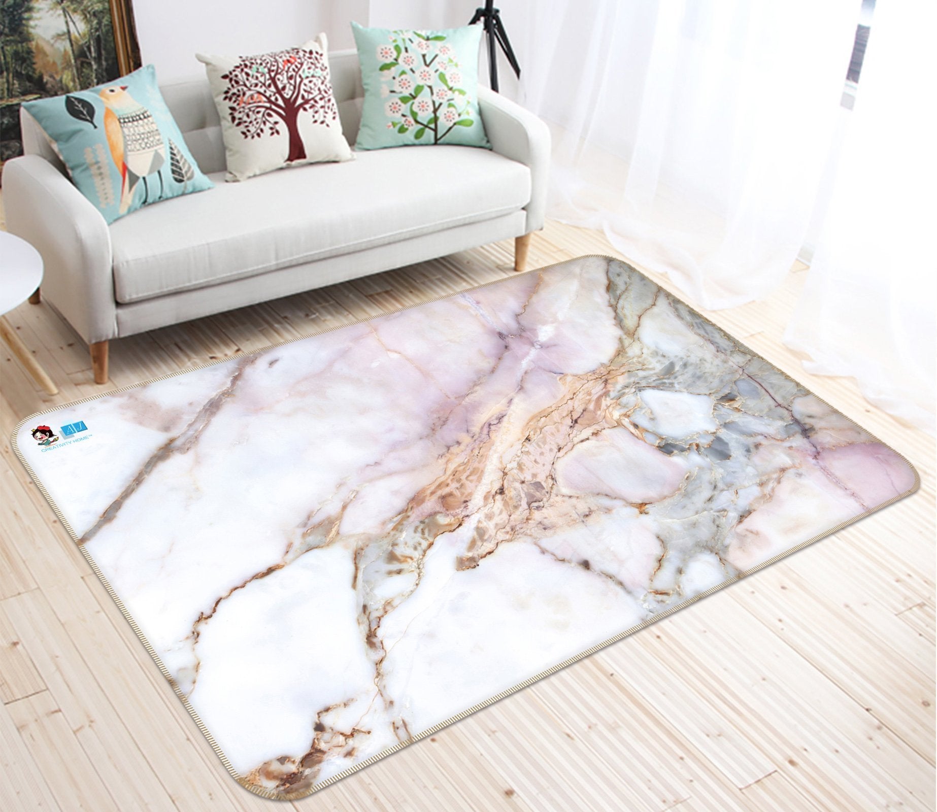 3D Powder Curve 22 Non Slip Rug Mat Mat AJ Creativity Home 