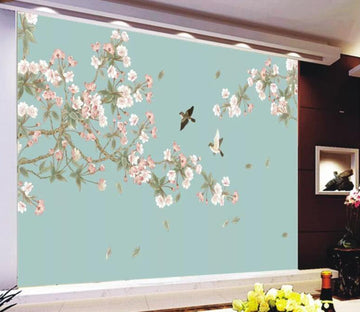 3D Flower Bird WC91 Wall Murals Wallpaper AJ Wallpaper 2 