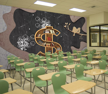 3D Bookshelf Bird 153 Wall Murals Wallpaper AJ Wallpaper 2 