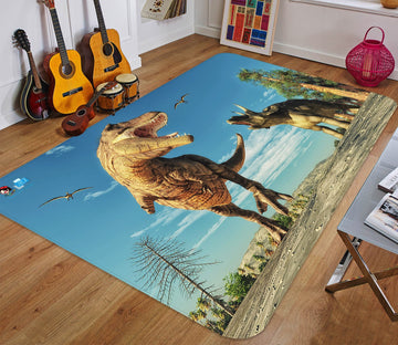 3D Tyrannosaurus Horned Dragon 68 Non Slip Rug Mat Mat AJ Creativity Home 