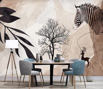 3D Black Dead Tree In The Center 2591 Wall Murals