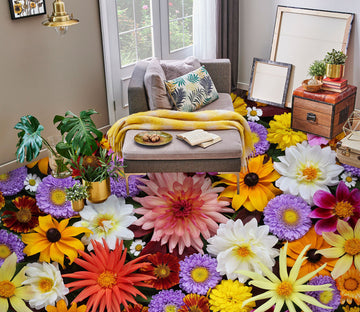 3D Different Chrysanthemums 373 Floor Mural  Wallpaper Murals Rug & Mat Print Epoxy waterproof bath floor