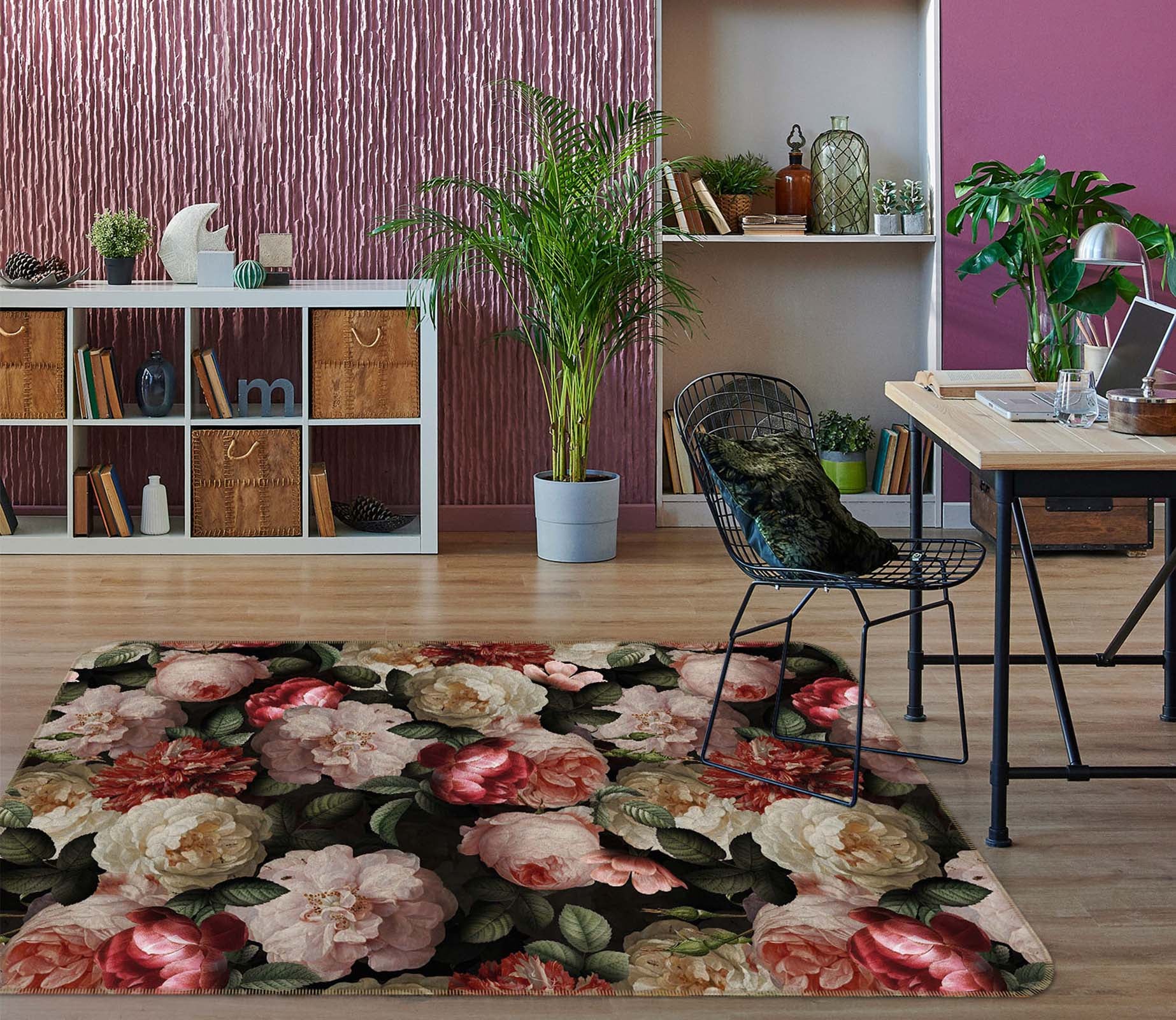 3D Rich Flowers 109 Uta Naumann Rug Non Slip Rug Mat