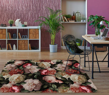 3D Rich Flowers 109 Uta Naumann Rug Non Slip Rug Mat