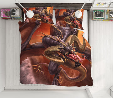 3D Dragon 4065 Tom Wood Bedding Bed Pillowcases Quilt