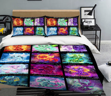 3D Constellation Dragon 8620 Sheena Pike Bedding Bed Pillowcases Quilt Cover Duvet Cover
