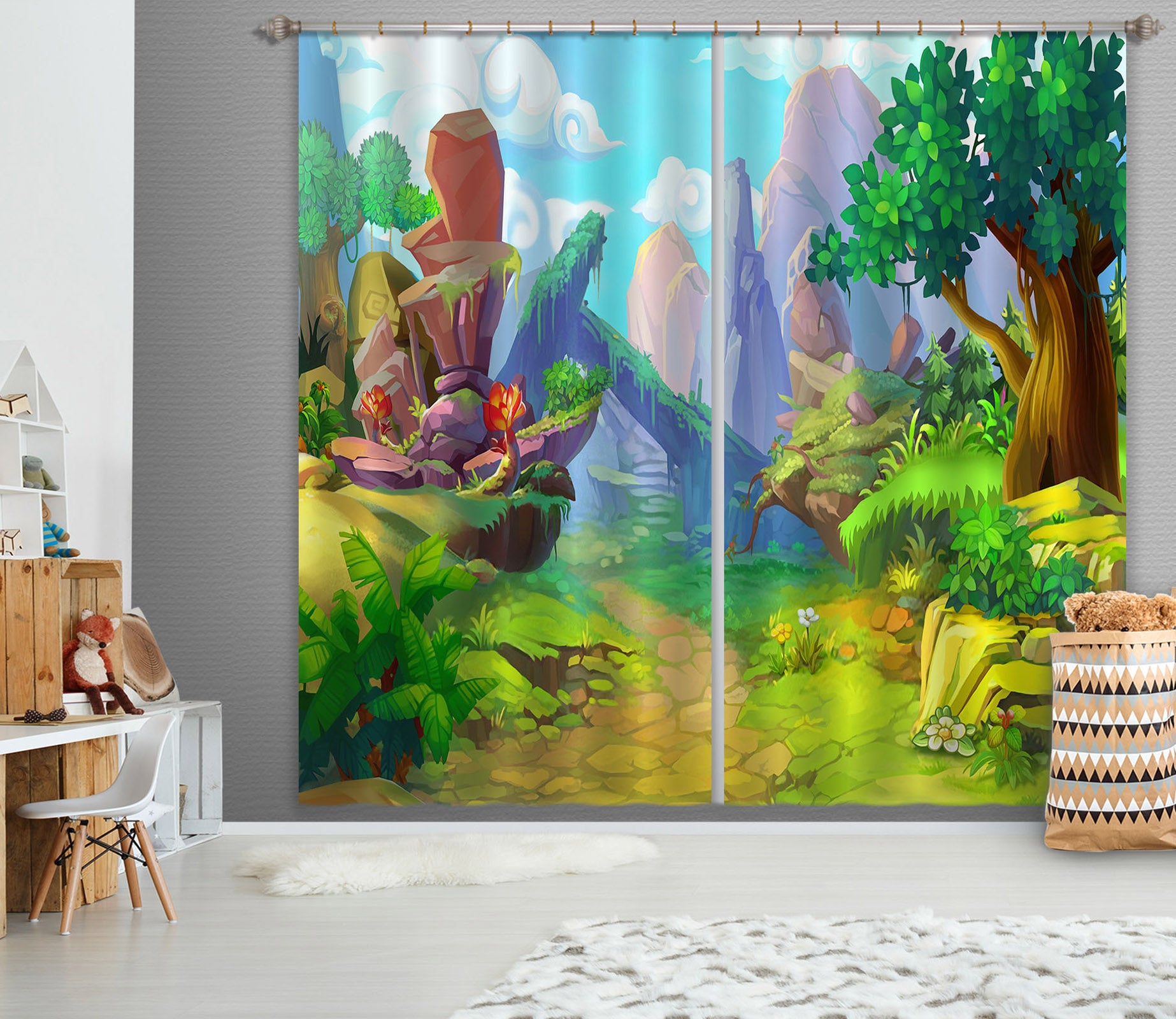 3D Fairy Forest 776 Curtains Drapes