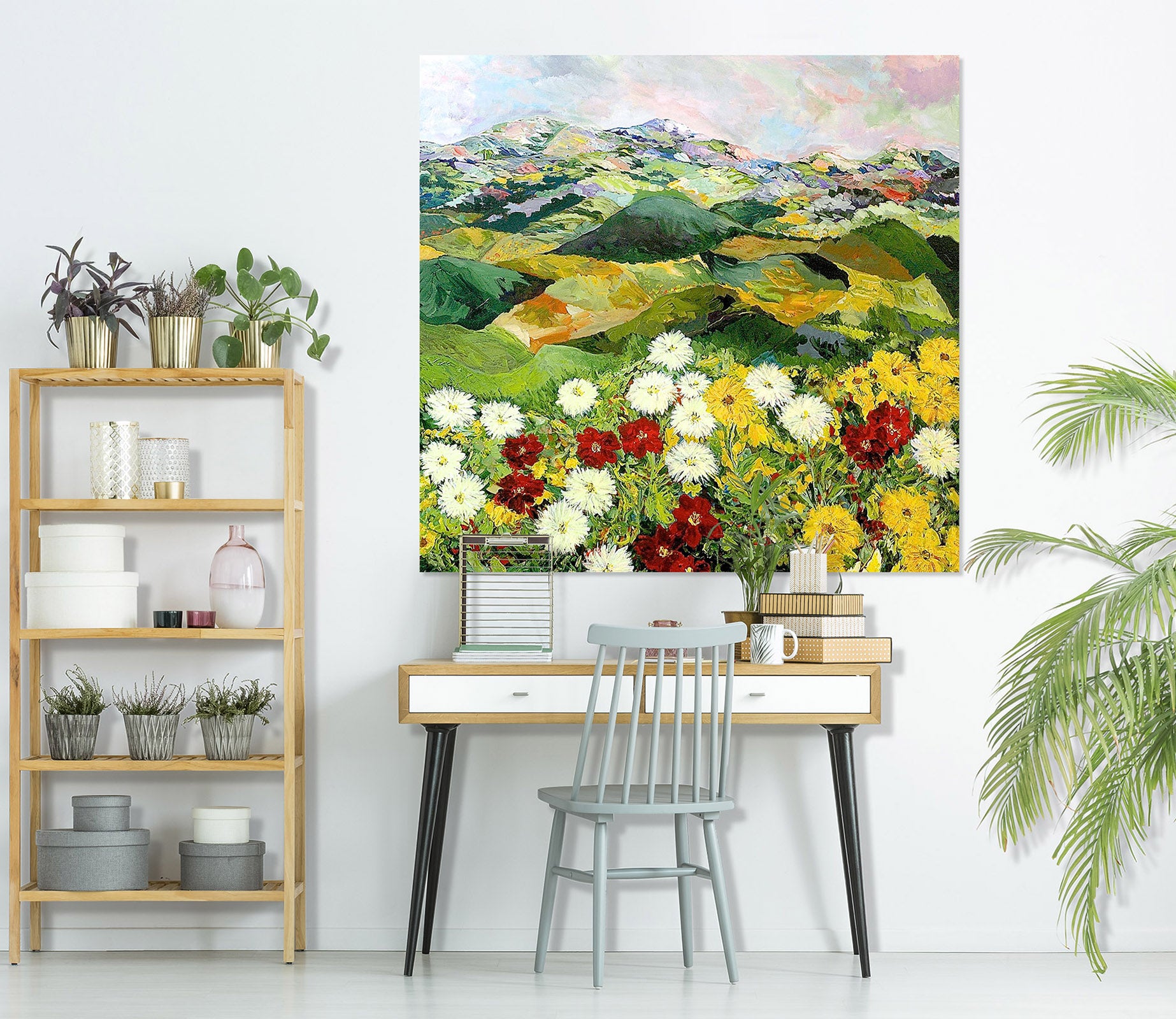 3D Color Chrysanthemum 146 Allan P. Friedlander Wall Sticker