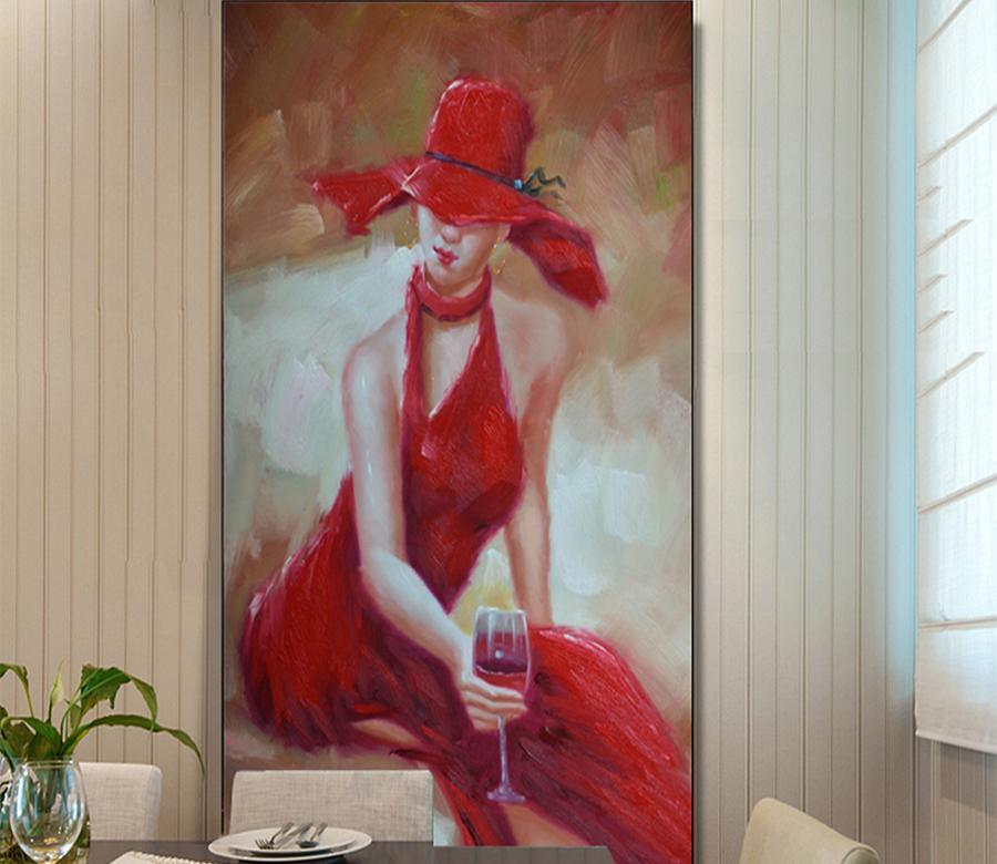 3D Female Red Dress 490 Wall Murals Wallpaper AJ Wallpaper 2 