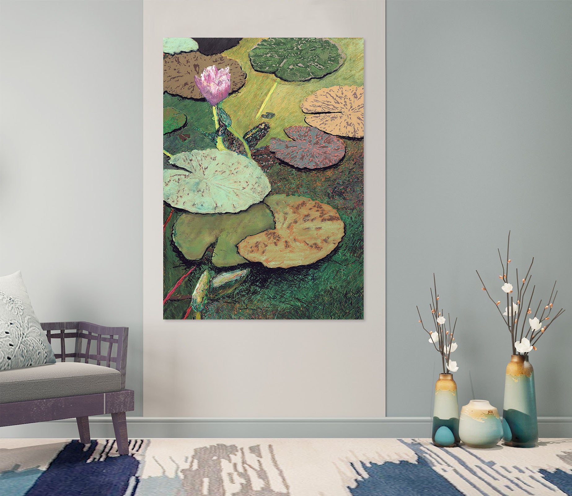 3D Emerald Pond 300 Allan P. Friedlander Wall Sticker