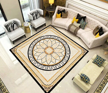 3D Black Round WG633 Floor Mural Wallpaper AJ Wallpaper 2 