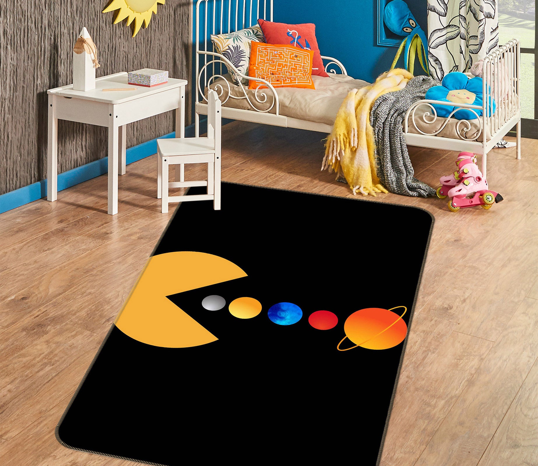 3D Monster Colorful Ball 1145 Boris Draschoff Rug Non Slip Rug Mat