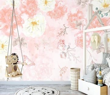 3D Pink Flowers WC34 Wall Murals Wallpaper AJ Wallpaper 2 